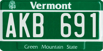 VT license plate AKB691