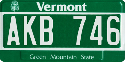 VT license plate AKB746