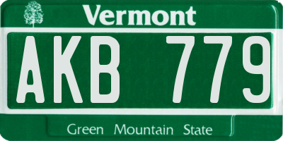 VT license plate AKB779