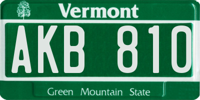 VT license plate AKB810