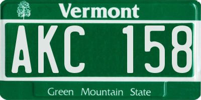 VT license plate AKC158