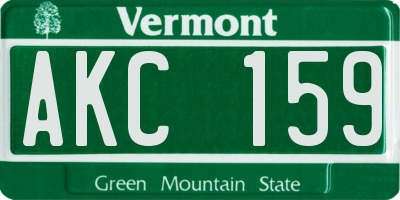 VT license plate AKC159