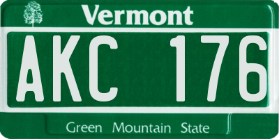 VT license plate AKC176