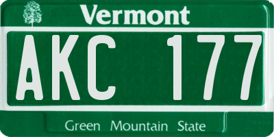 VT license plate AKC177