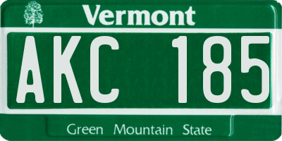 VT license plate AKC185