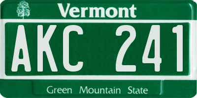 VT license plate AKC241