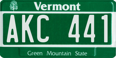 VT license plate AKC441