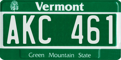 VT license plate AKC461