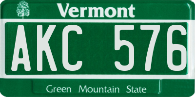 VT license plate AKC576