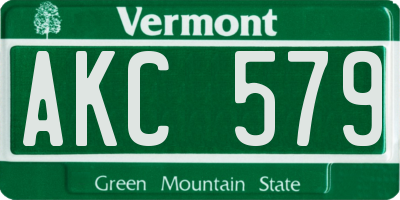 VT license plate AKC579
