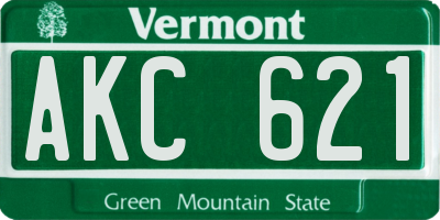 VT license plate AKC621