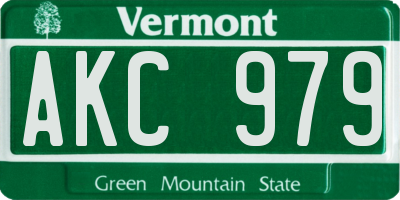 VT license plate AKC979