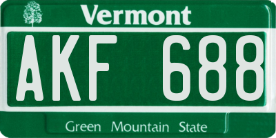 VT license plate AKF688