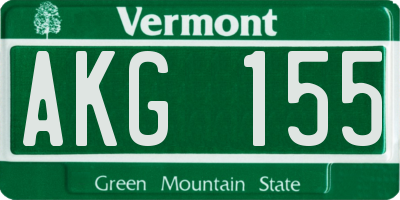 VT license plate AKG155