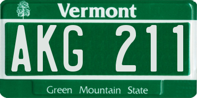 VT license plate AKG211