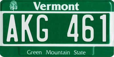 VT license plate AKG461