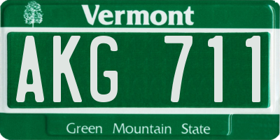 VT license plate AKG711