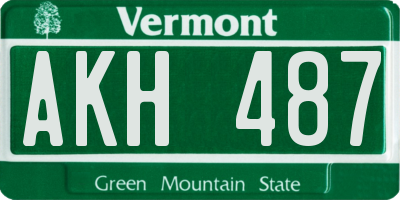 VT license plate AKH487