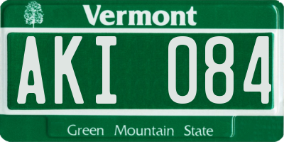 VT license plate AKI084