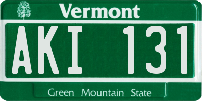 VT license plate AKI131