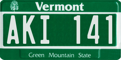 VT license plate AKI141