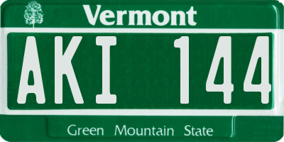 VT license plate AKI144