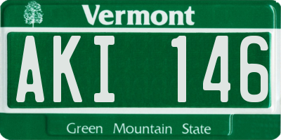 VT license plate AKI146