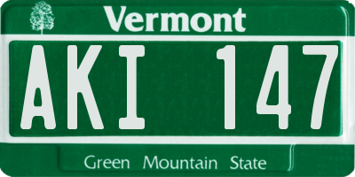 VT license plate AKI147