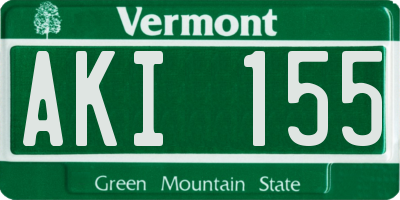 VT license plate AKI155