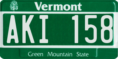 VT license plate AKI158