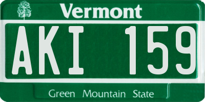 VT license plate AKI159