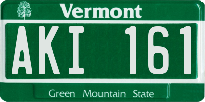 VT license plate AKI161