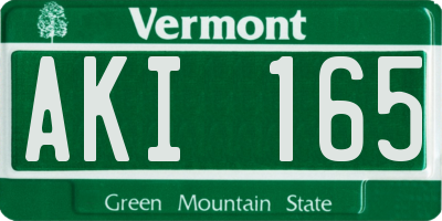 VT license plate AKI165