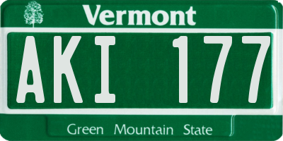VT license plate AKI177