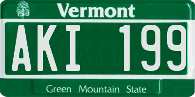 VT license plate AKI199
