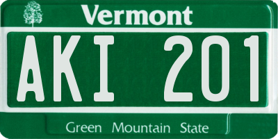VT license plate AKI201