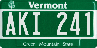 VT license plate AKI241