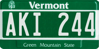 VT license plate AKI244