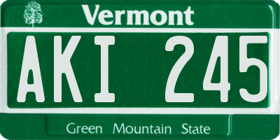 VT license plate AKI245