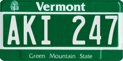VT license plate AKI247