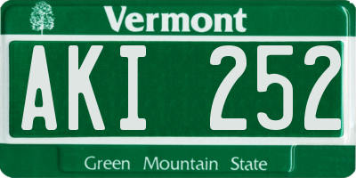 VT license plate AKI252