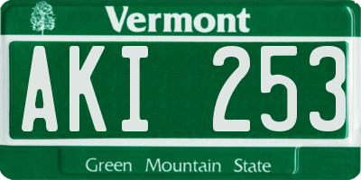 VT license plate AKI253