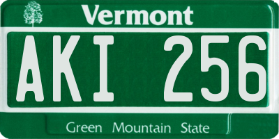 VT license plate AKI256