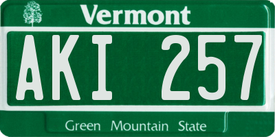 VT license plate AKI257
