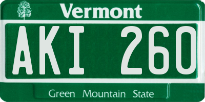 VT license plate AKI260