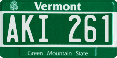 VT license plate AKI261