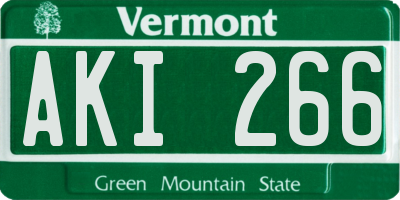 VT license plate AKI266