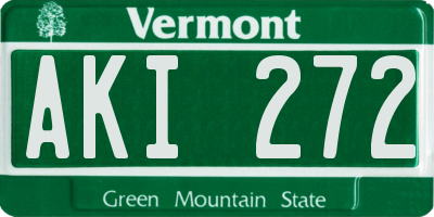 VT license plate AKI272