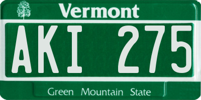 VT license plate AKI275