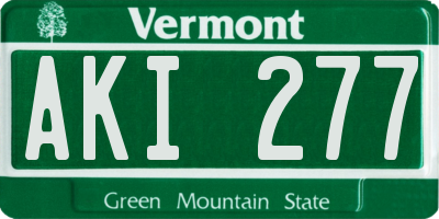 VT license plate AKI277